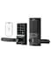 eufy Security Smart Lock C33 Keypad Door Lock with Handle Fingerprint Door Knob Keyless Entry Door Lock for Front Door and Bedrooms Electronic Deadbolt WiFi App Control IP53 Waterproof Black