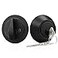 Probrico Single Cylinder Deadbolts Flat Black Keyway Keys Handleset 3 Keys Interior Exterior Door Hardware for Entrance Lock and Front Gate 1 Pack