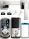 Veise VE07L Fingerprint App Control Smart Locks with HeavyDuty Zinc Alloy Handles Keyless Entry for Front Door Digital Electronic Touchscreen Auto Lock Waterproof Easy Install Satin Nickel