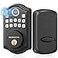 AkaGear Keyless Entry Door Lock with Fingerprint Door Locks with 2 Keys Electronic Keypad Deadbolt Smart Door Locks Smart Locks for Front Door AutoLock One Touch Locking Matte Black