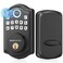 AkaGear Keyless Entry Door Lock with Fingerprint Door Locks with 2 Keys Electronic Keypad Deadbolt Smart Door Locks Smart Locks for Front Door AutoLock One Touch Locking Matte Black