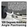 AUXBC Adjustable Pneumatic Door Closer Kit Heavy Duty Storm Door Closer with Hold Open Feature for Medium and Lightweight Screen Doors Black