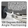 AUXBC Adjustable Pneumatic Door Closer Kit Heavy Duty Storm Door Closer with Hold Open Feature for Medium and Lightweight Screen Doors Brown