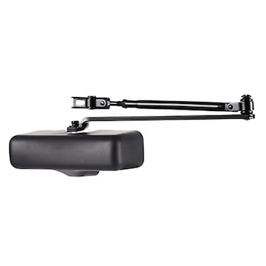 BRINKS Commercial Heavy Duty Residential Door Closer Matte Black Finish Size 3 with a 155Degree Opening Range and Adjustable Closing Speed