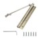 Geesatis 1Pcs Safety Spring Door Closer Stainless Steel Adjustable Automatic Door CloserRight or Left Wing DoorCyan