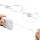 Unlorspy 2Pcs Automatic Sliding Door Closer Punch Free Door Closer Automatic Door Closer Steel Drawstring for BedroomBathroomOffice 800g Tension White