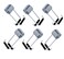 xamily Universal Butterfly Spring Door Closer Fit for Door Butt Hinge PinsSpring Hinge Door Closer Fits on Most Door Butt Hinge Pins 6 Pack White