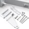 Yuleimy Storm Door Closer Bracket Replacement Kit Heavy Duty Steel Screen Door Closer Bracket Jamb Bracket for Storm Doors Wind Damage Repair Parts Compatible with Andersen Larson Pella White