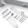 Yuleimy Storm Door Closer Bracket Replacement Kit Heavy Duty Steel Screen Door Closer Bracket Jamb Bracket for Storm Doors Wind Damage Repair Parts Compatible with Andersen Larson Pella White