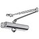 Dynasty Hardware Door Closer Grade 1 Heavy Duty Commercial Hydraulic Closer SelfClosing Adjustable Spring Size 14 ADA Compliant Surface Mount Sprayed Aluminum Series 1614