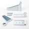 Dreyoo Storm Door Closer Kit Compatible with AndersenEmcoLarson40201Pella Screen Door Closer Replacement Parts with Brackets Mounting Screws and PinsWhite
