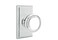 Emtek Passage Set Rectangular Rosette Norwich Knob Polished Chrome US26