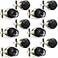 Probrico Front Door Keyed Entry Knobs and Single Cylinder Deadbolt Combo Sets Flat Black Keyed Alike Locksets6 Pack