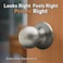 Copper Creek Passage Interior Door Knob ANSI Grade3 Certified Modern Heavy Duty Handle Easy Install and Reversible for Bedroom Bathroom Closets Satin Stainless 2 Pack