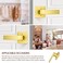 SHINY HANDLES Dummy Door Knob Interior Gold Dummy Door Handles Dummy Door Lever Satin Brass 4 PackHalfDummy