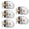 GOBEKOR 5 Pack Passage Door Knobs for Closet Door Knobs Interior Brushed Nickel Square Keyless Door Knob with Lock Round Passage Knob