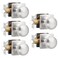 GOBEKOR 5 Pack Passage Door Knobs for Closet Door Knobs Interior Brushed Nickel Square Keyless Door Knob with Lock Round Passage Knob