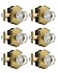 Gobrico Heavy Duty Crystal Glass Door Knobs 6 PackPassage Function for Interior RoomKeyless Snowflake Crystal Door Handles for Hall Closet PantryAntique Brass Finish