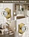 Gobrico Heavy Duty Crystal Glass Door Knobs 6 PackPassage Function for Interior RoomKeyless Snowflake Crystal Door Handles for Hall Closet PantryAntique Brass Finish