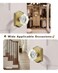Gobrico Heavy Duty Crystal Glass Door Knobs 6 PackPassage Function for Interior RoomKeyless Snowflake Crystal Door Handles for Hall Closet PantryAntique Brass Finish