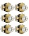 Gobrico Heavy Duty Crystal Glass Door Knobs 6 PackPassage Function for Interior RoomKeyless Snowflake Crystal Door Handles for Hall Closet PantryAntique Brass Finish