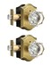 Gobrico Privacy Door Lock Sets Crystal Knobs Heavy Duty Door HardwareKeyless BathBed Door Knobset with Lock InsidePush Pin ButtonAntique Brass Arched Rosette2 Pack