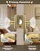 Gobrico Privacy Door Lock Sets Crystal Knobs Heavy Duty Door HardwareKeyless BathBed Door Knobset with Lock InsidePush Pin ButtonAntique Brass Arched Rosette2 Pack