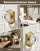 Gobrico Privacy Door Lock Sets Crystal Knobs Heavy Duty Door HardwareKeyless BathBed Door Knobset with Lock InsidePush Pin ButtonAntique Brass Arched Rosette2 Pack