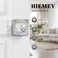 HIEMEY Passage Hall Closet Door Knobs Interior Round Clear Bubble Crystal Glass Door Knobs Brushed Nickel