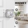 HIEMEY Passage Hall Closet Door Knobs Interior Round Clear Bubble Crystal Glass Door Knobs Brushed Nickel