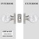 HIEMEY Passage Hall Closet Door Knobs Interior Round Clear Bubble Crystal Glass Door Knobs Brushed Nickel