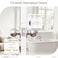 HOSOM Privacy Door Knob with Lock 2 Pack Interior Door Knobs for Bedroom and Bathroom Keyless Doorknob with Round Ball Satin Nickel Door Handle