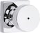 Kwikset 730PSKSQT26 Pismo Knob with Square Rose Privacy Lock with 6AL Latch and RCS Strike Bright Chrome Finish