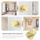 Leydebong 1 Pack Stainless Steel Passage Door KnobGold Keyless NonLocking HallwayCloset Lock Adjustable 6070mm Backset for 3545mm Thick Doors Reversible Handing