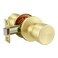 Leydebong 1 Pack Stainless Steel Passage Door KnobGold Keyless NonLocking HallwayCloset Lock Adjustable 6070mm Backset for 3545mm Thick Doors Reversible Handing