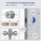LOQRON Ball Door Knob Entry Function Keyed Entry Door Knob with Lock Round Ball Handle for Front Door Right and Left Side Satin Nickel1Pack
