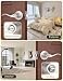 Mengico 1 Pack Satin Nickel Privacy Door Lever Modern Interior Door Knobs Locks for Bedroom and Bathroom Heavy Duty Door Handle Reversible Wave Lever Handle