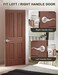 Mengico 1 Pack Satin Nickel Privacy Door Lever Modern Interior Door Knobs Locks for Bedroom and Bathroom Heavy Duty Door Handle Reversible Wave Lever Handle