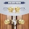 Moquin Gold Keyed Entry Door Knob with Lock and Key Interior and Exterior Locking Flat Ball Knob for Front Door or Bedroom Polished Brass