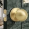 Moquin Gold Passage Door Knob Without Lock or Key NonLocking Interior Round Ball Door Knob for Hallway or Closet Satin Brass