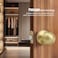 Moquin Gold Passage Door Knob Without Lock or Key NonLocking Interior Round Ball Door Knob for Hallway or Closet Satin Brass