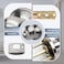 Moquin Privacy Door Knob with Lock Keyless Interior Flat Ball Door Knob for Bathroom or Closet Satin Nickel