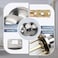 Moquin Privacy Door Knob with Lock Keyless Interior Flat Ball Door Knob for Bathroom or Closet Satin Nickel