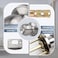 Moquin Privacy Door Knob with Lock Keyless Interior Round Ball Door Knob for Bathroom or Closet Satin Nickel