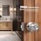Moquin Privacy Door Knob with Lock Keyless Interior Round Ball Door Knob for Bathroom or Closet Satin Nickel
