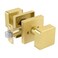 naubea NAUBEA Gold Door Knobs Interior Square Passage Interior Door Knob for Closet Hallway Modern Heavy Duty Brushed Brass Door Handle Satin Brass