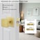 naubea NAUBEA Gold Door Knobs Interior Square Passage Interior Door Knob for Closet Hallway Modern Heavy Duty Brushed Brass Door Handle Satin Brass