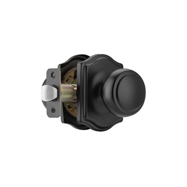 NCSEN Matte Black Door Knobs with Camelot TrimInterior Door Knob with LockCoastal Door knob for Hall Closet