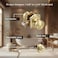 NCSEN Satin Brass Door Knobs with Camelot TrimGold Interior Door Knob with LockCoastal Privacy Door knob for Bath and Bedroom
