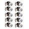 Orger 10 Pack Glass Door Knobs with Oil Rubbed Bronze Rosette BathBed Door Knobs for Privacy Use Keyless Interior Door Handles with Diamond Shape Crystal Glass and Zinc Alloy Base